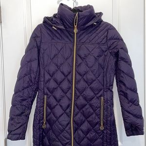 Michael Khors purple down puffer jacket